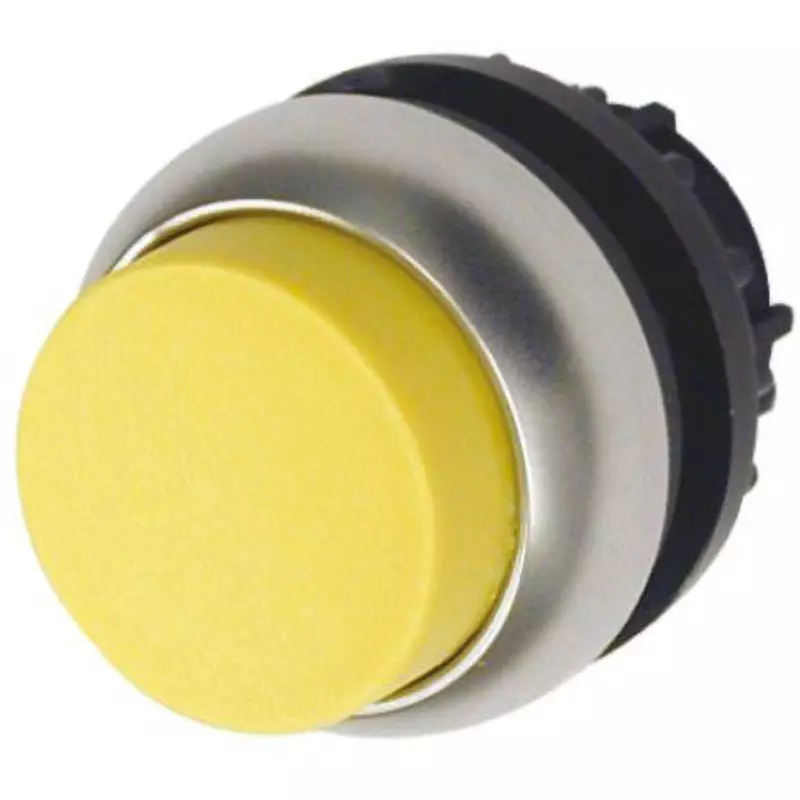 EATON Pushbutton Head [Push] Round / Round Button Shape 22.0 Cutout Diameter, M22-DH-Y+M22-A