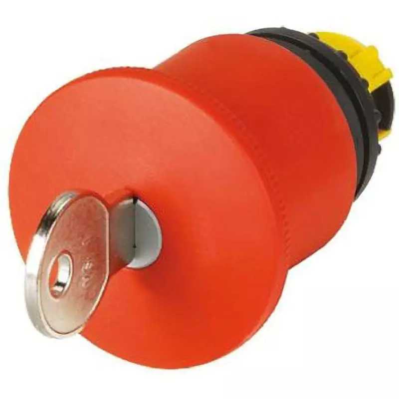 EATON Pushbutton Head [Push] Round / Mushroom Button Shape 22.0 Cutout Diameter, M22-PVS45P-MS1