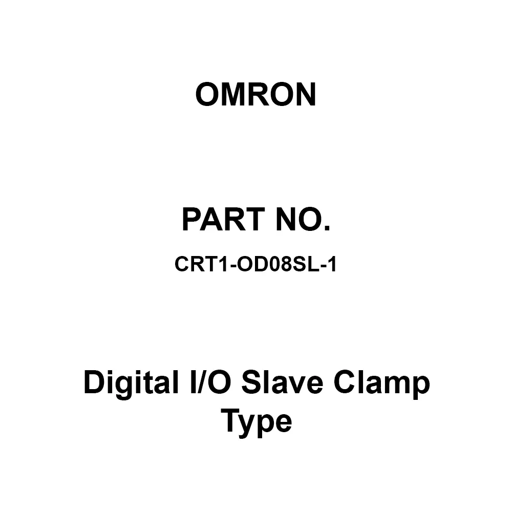 Omron Digital I/O Slave Clamp Type, CRT1-OD08SL-1