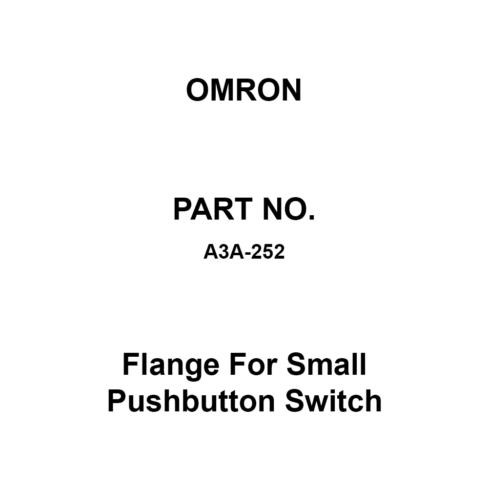 Omron Flange For Small Pushbutton Switch, A3A-252