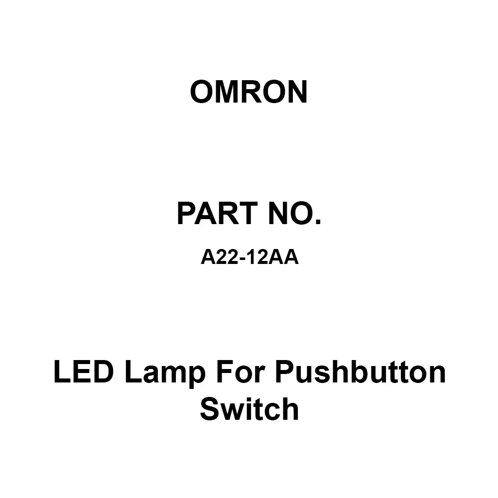 Omron LED Lamp For Pushbutton Switch Blue Illuminated Color, A22-12AA