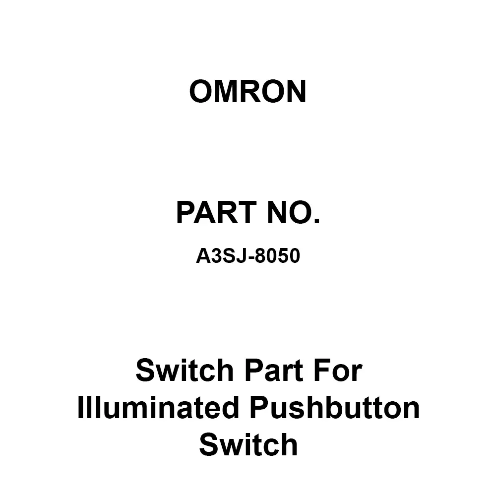 Omron Switch Part For Illuminated Pushbutton Switch LED type, A3SJ-8050