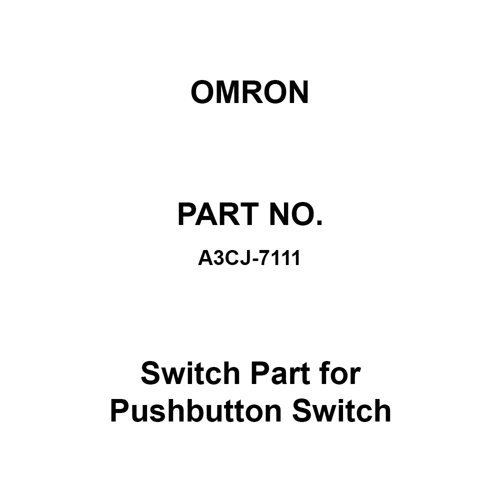Omron Switch Part for Pushbutton Switch 1A1B Contact Configuration, A3CJ-7111