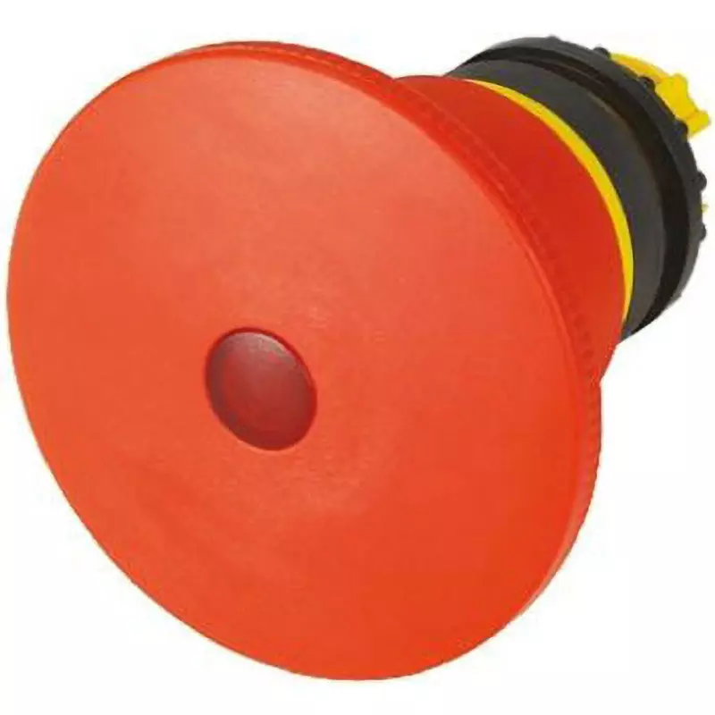 EATON Pushbutton Head [Push] Round, illuminated mushroom Button Shape 22.0 Cutout Diameter, M22-PVLT45P