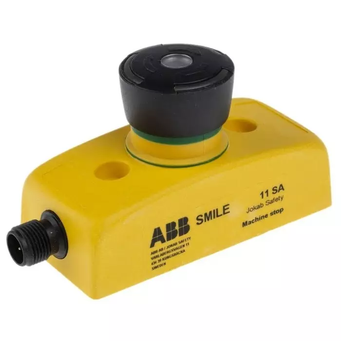 ABB - JOKAB Smile 11 SA Tina Series Black Illuminated Twist Release Push Button IP65, 2TLA030050R0500Smile 11 SA Tina