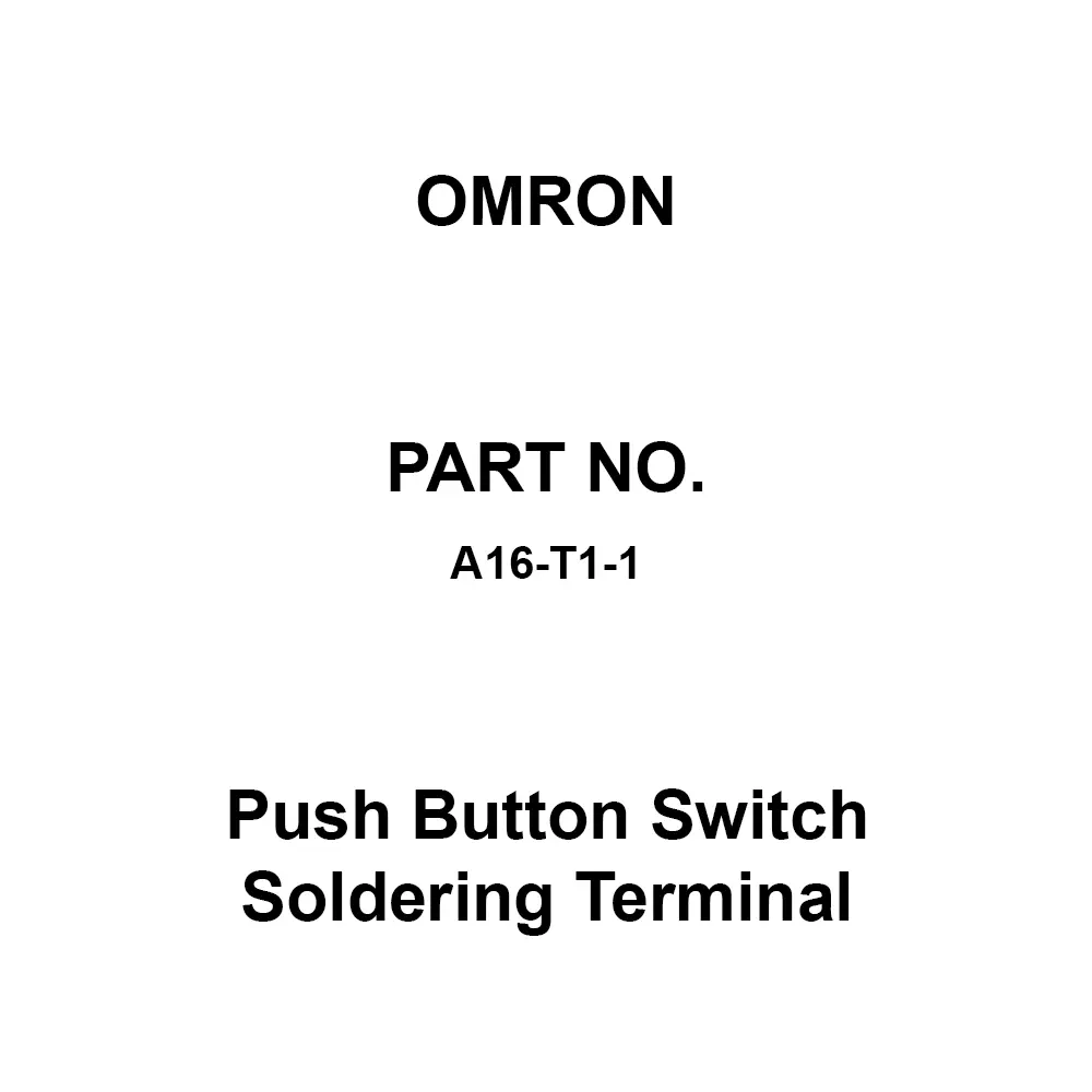 Omron Push Button Switch Soldering Terminal 1C Contact Configuration, A16-T1-1