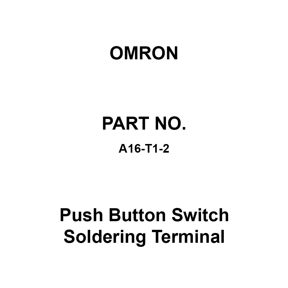 Omron Push Button Switch Soldering Terminal 2C Contact Configuration, A16-T1-2