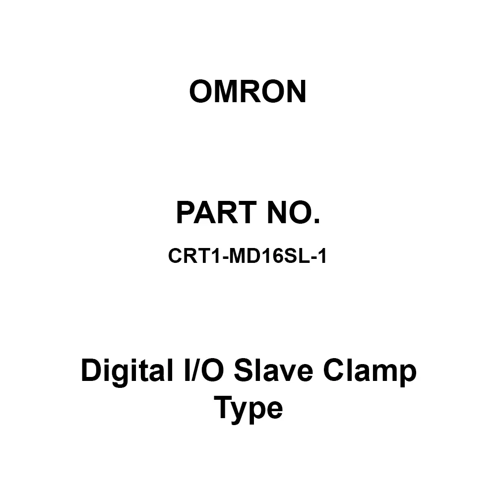 Omron Digital I/O Slave Clamp Type, CRT1-MD16SL-1