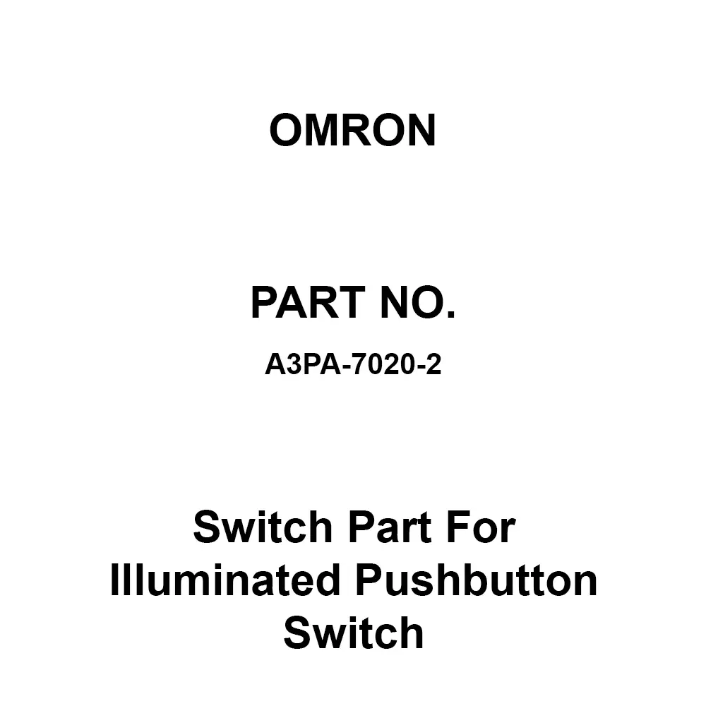 Omron Switch Part For Illuminated Pushbutton Switch LED type, A3PA-7020-2