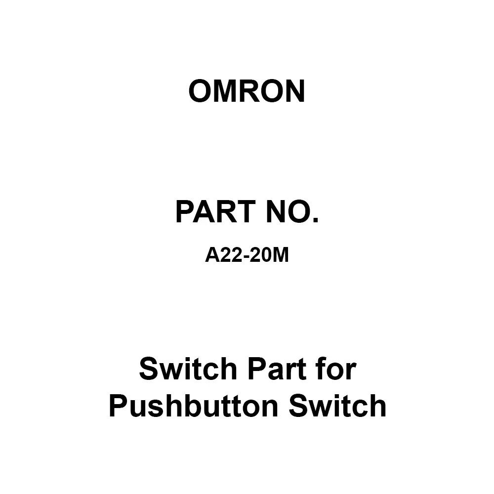 Omron Switch Part for Pushbutton Switch Momentary Operation Type 2A Contact Configuration