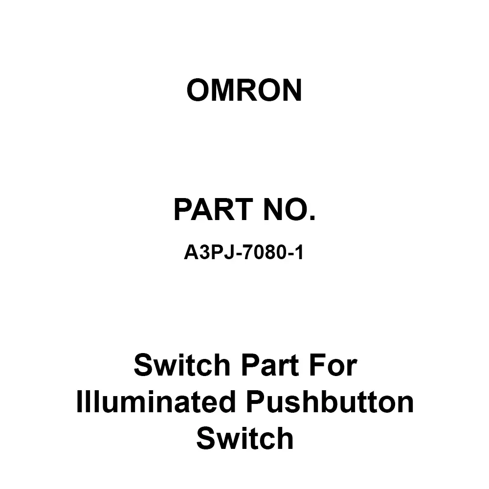Omron Switch Part For Illuminated Pushbutton Switch LED type, A3PJ-7080-1