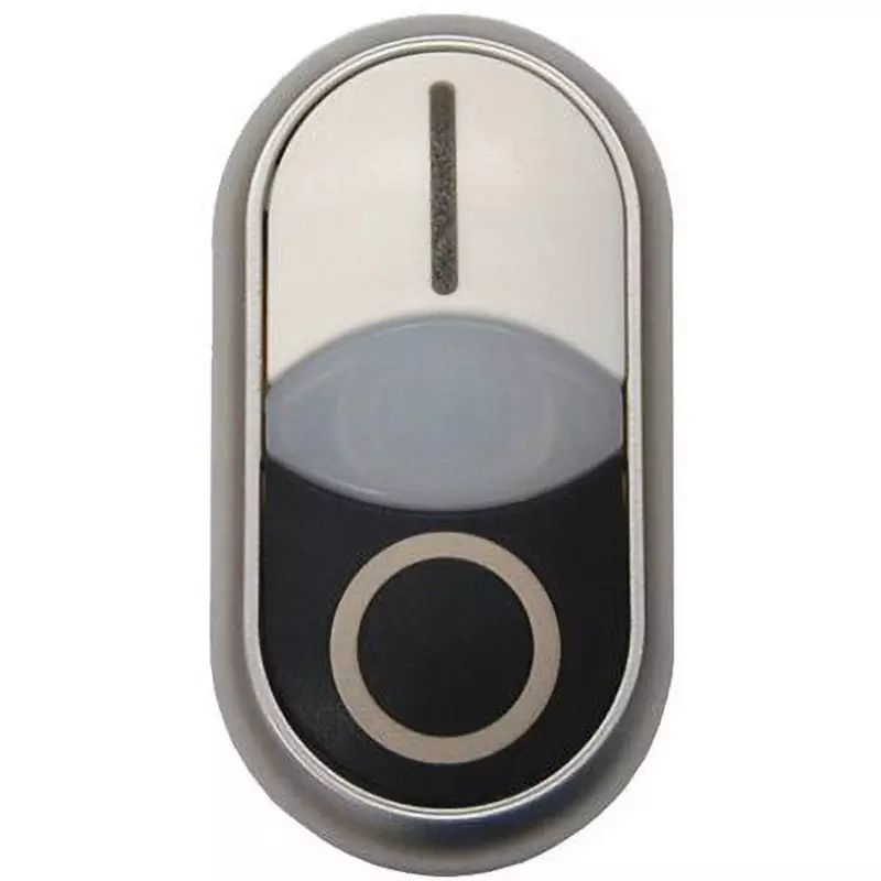 EATON Push Button [Push] Double / Extended Button Shape 23.0 Cutout Diameter, M22-DDL-WS-X1/X0