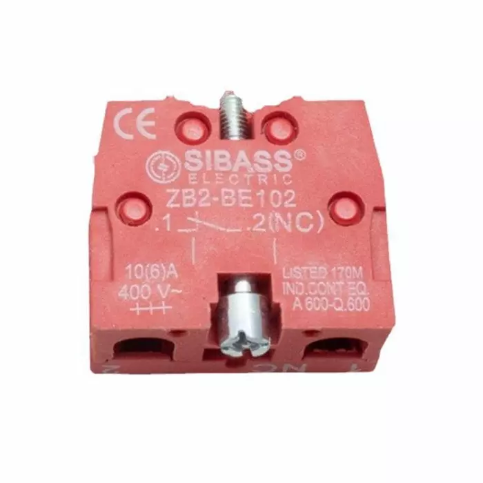 Sibass Electric Contact Element NC with CE Mark for Push Button Diameter 22.5 mm and Metal Body, SE-102 (Pack of 1500)
