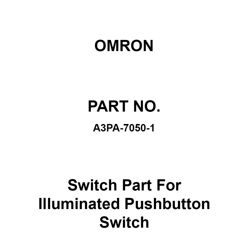 Omron Switch Part For Illuminated Pushbutton Switch LED type, A3PA-7050-1