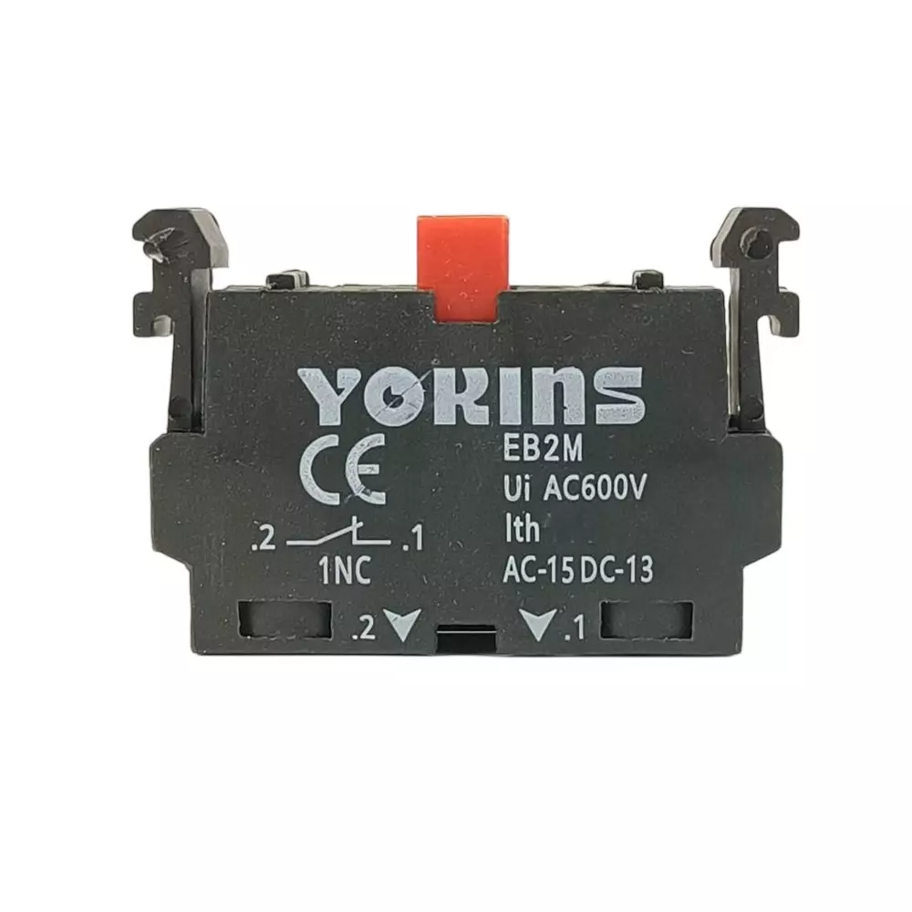 Yokins Push Button Contact Element NC Contacts Panel Mount 230 V Operating Voltage 30 A Current, EB2M-A-NC