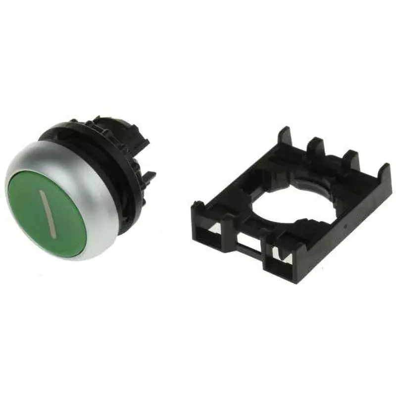 EATON Pushbutton Head [Push] Round / Round Button Shape 22.0 Cutout Diameter, M22-D-G-X1+M22-A