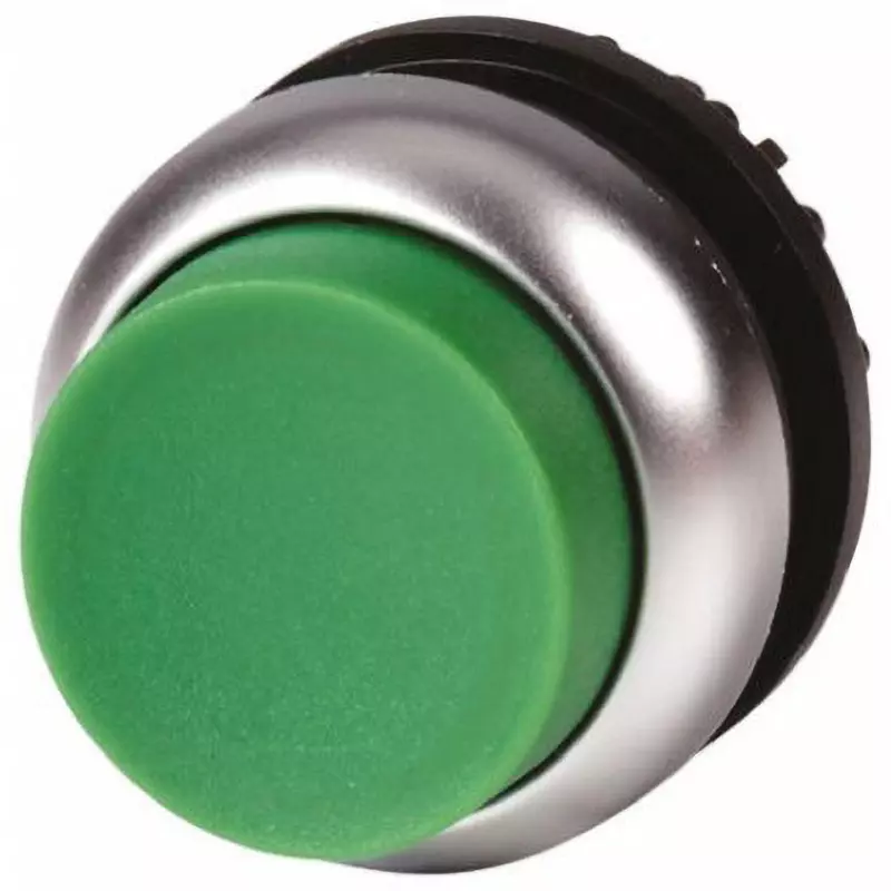EATON Pushbutton Head [Push] Round / Round Button Shape 22.0 Cutout Diameter, M22-DH-G+M22-A