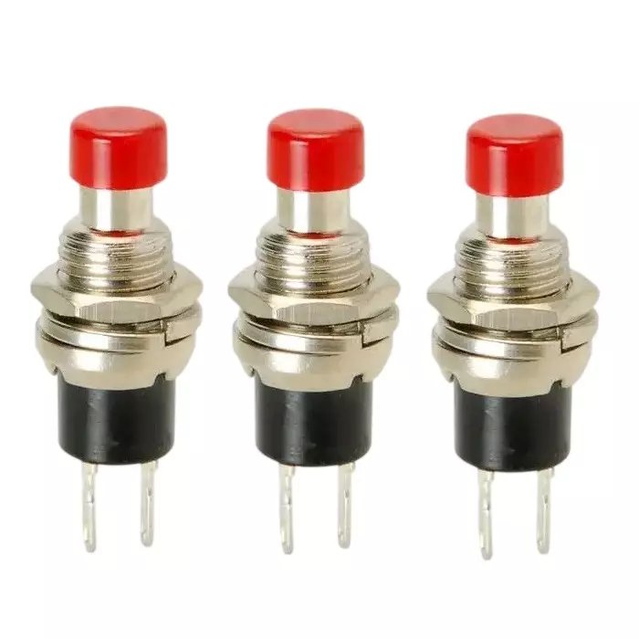 GENERIC Mini SPST Momentary Push Button Switch Plug-In Connector Normally Open Contact 1.5 A Current, RC065-5 (Pack of 3)