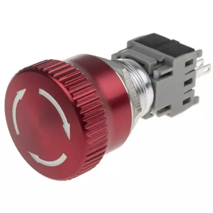 RS PRO Push Button Switch Latching Twist to Release Panel Mount 19.2 mm Cutout, 8771952
