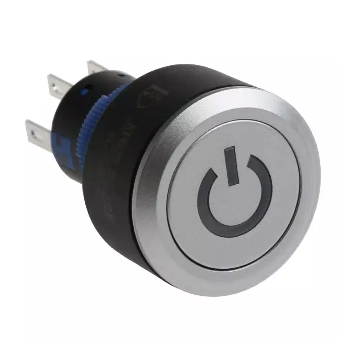 RS PRO Illuminated Push Button Switch Panel Mount 22.2 mm DPDT White LED 250 V AC, 1759066