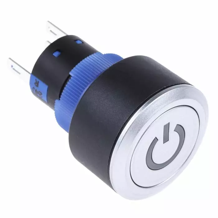 RS PRO Illuminated Push Button Switch Panel Mount 22.2 mm SPDT Red LED 250 V AC, 1758907