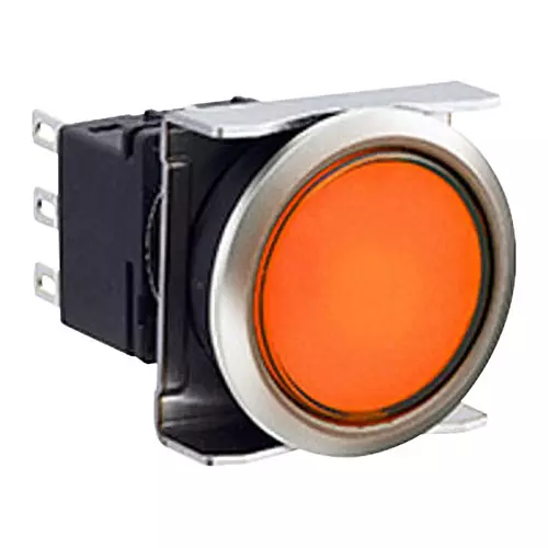 IDEC Flash Silhouette LBW Series Illuminated Push Button Switch Round, LBW6ML-A1T54A