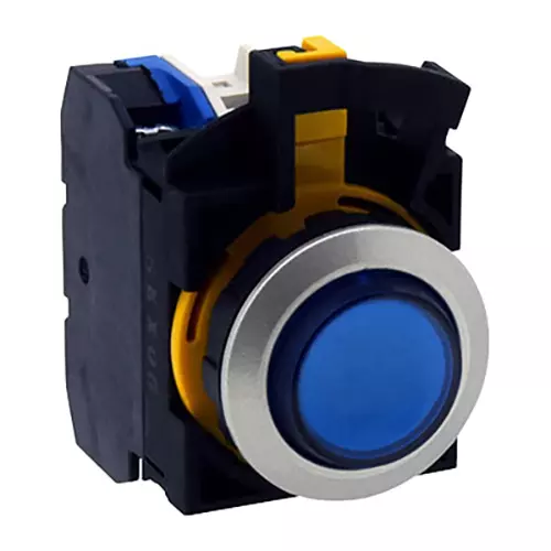 IDEC Flash Silhouette CW Series Illuminated Push Button Switch Round Φ22 mm, CW4L-M2E11QMS
