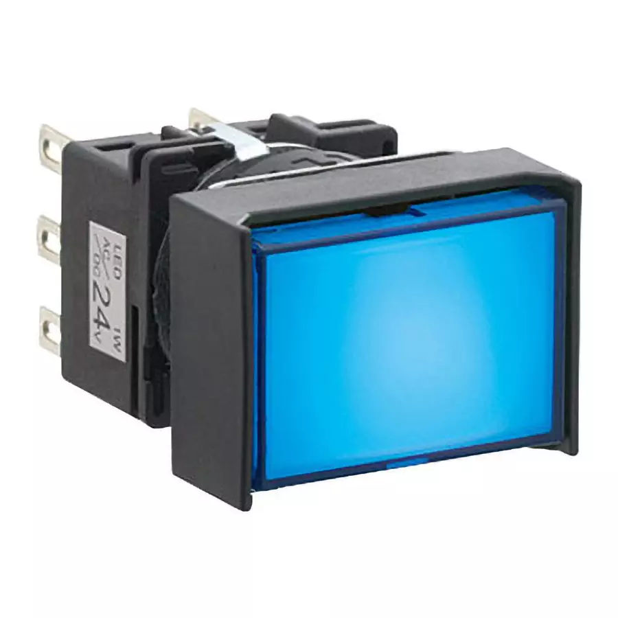 IDEC LB Series Illuminated Push Button Switch Long Rectangular Φ16 mm, LB3L-A1T13VA