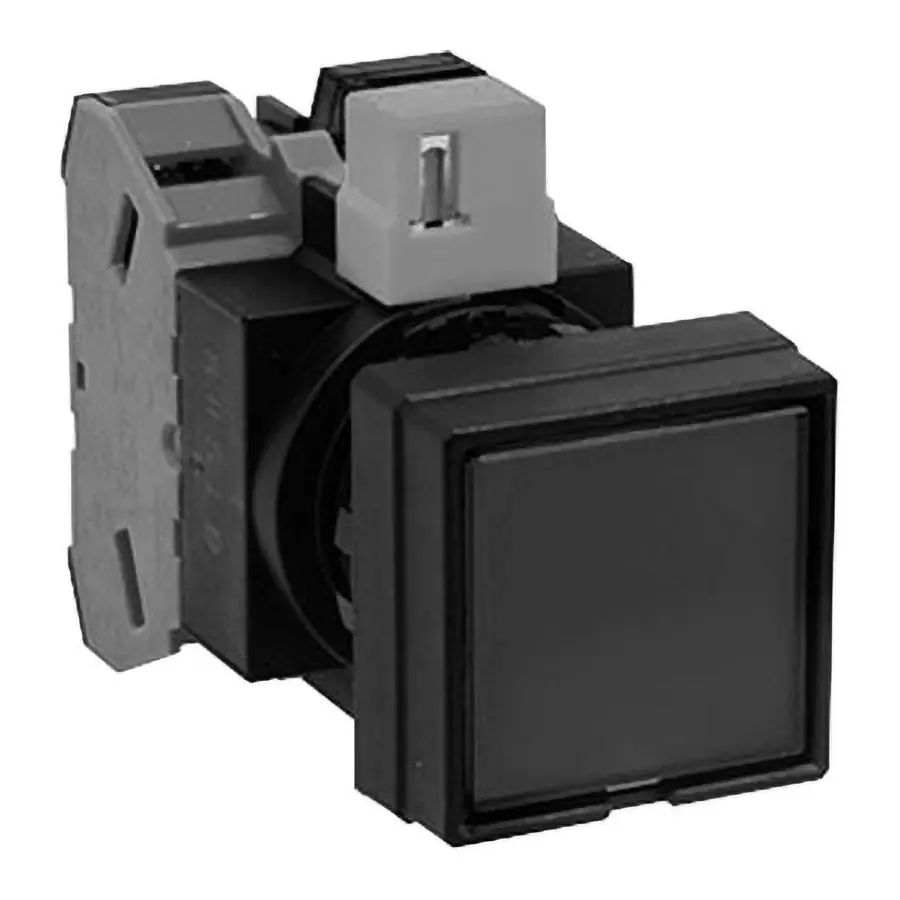 IDEC HW Series Illuminated Push Button Switch Square Flat LED Φ22 mm, HW2L-A102Q2R