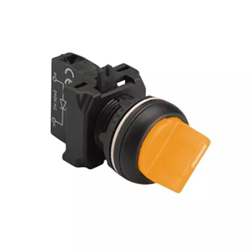 Salzer Gen Next Amber Selector Actuator with LED holder 110 VAC, EG03SKLA110A