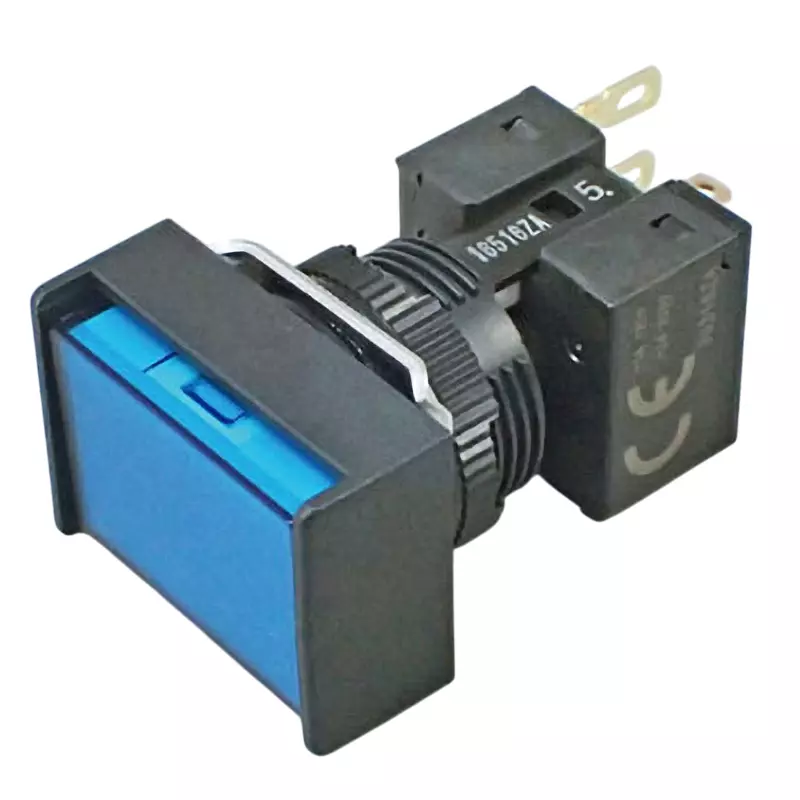 Omron Momentary Push button Switch Long Angle 2-Way Guard Φ16 mm Mounting Hole Diameter, A165L-JAM