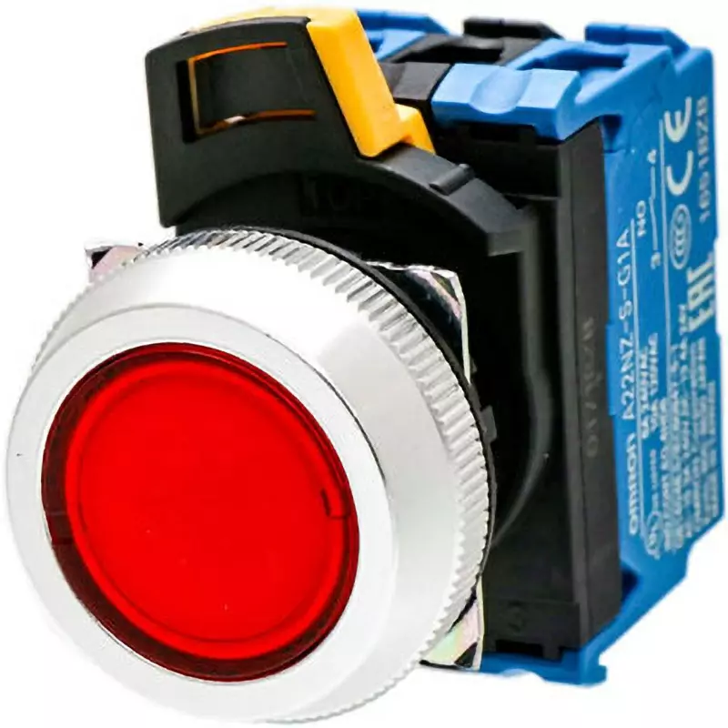 Omron Alternate Type Pushbutton Switch 2A Φ30 mm Red, A30NL-MNA-TRA-G101-RA