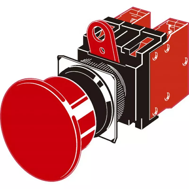 Omron Emergency Stop Pushbutton Switch Φ22/25 mm Mounting Hole Diameter, A22E-MP-02