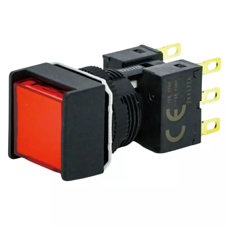 Omron Momentary Solder Terminal Pushbutton Switch Φ16 mm Mounting Hole Diameter, A16-ARM-2
