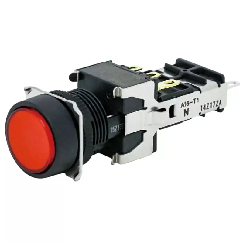 Omron Momentary Solder Terminal Pushbutton Switch Φ16 mm Mounting Hole Diameter, A16L-TRM-T1-1