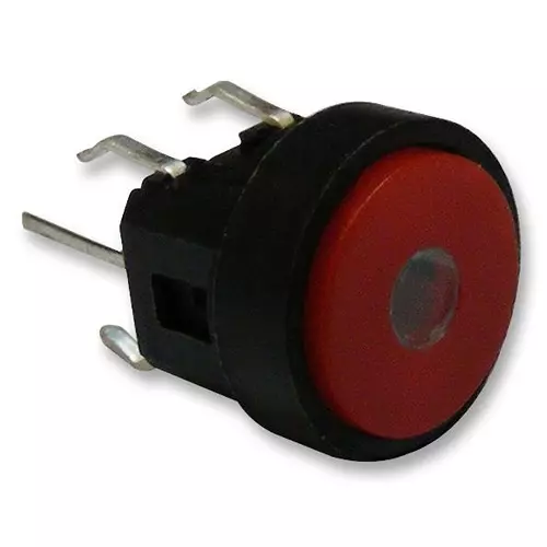 MULTICOMP PRO Tactile Switches SWITCH, P/BUTTON, ROUND, SPST, RED, TS3B23