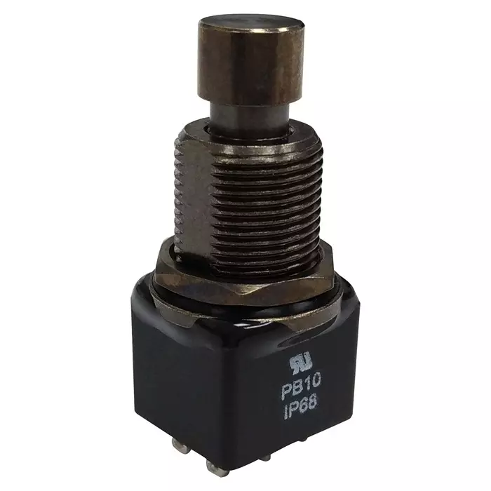 MULTICOMP PRO Standard Pushbutton Switches PB SWITCH, DPDT, 6A, 125VAC/28VDC, PANEL, MP-PB10-BAA1QE-4.