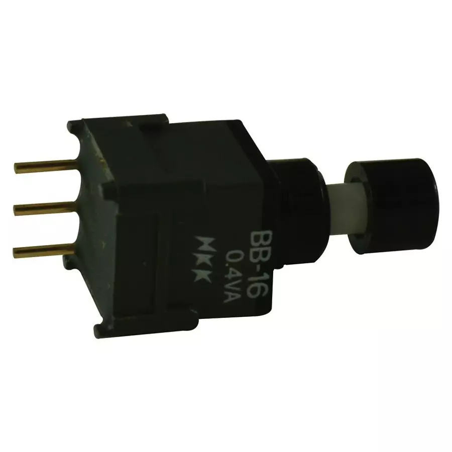 NKK SWITCHES SWITCH, PUSHBUTTON, NON-ILLUMINATED, SPDT, 0.1A, 28VAC, BB16AP-FA
