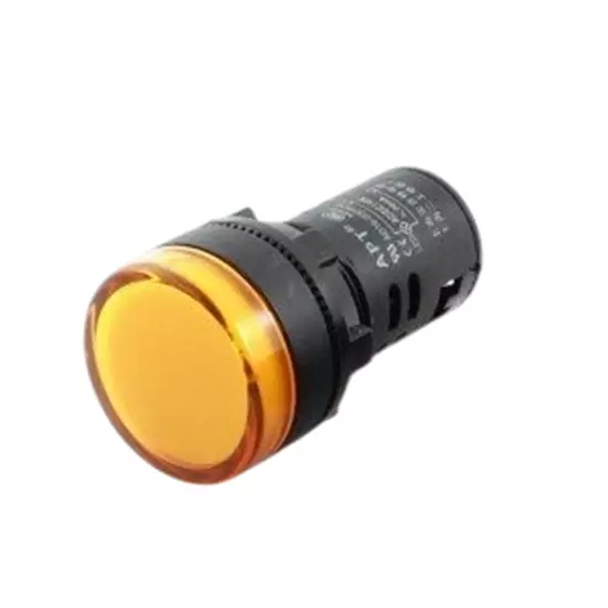 Sibass Electric Luminous Push Button Barrel Type 11 Series with 1NO+1NC Element and CE Mark, Yellow, SE-11D (Pack of 500)