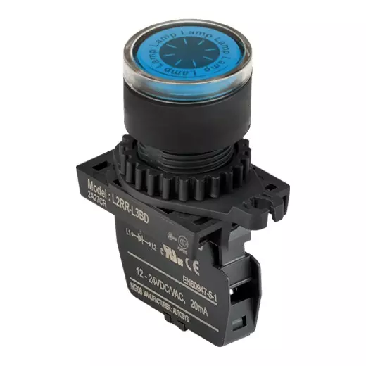 Autonics Push Button Switch Blue 12–24 VAC, L2RR-L3BD