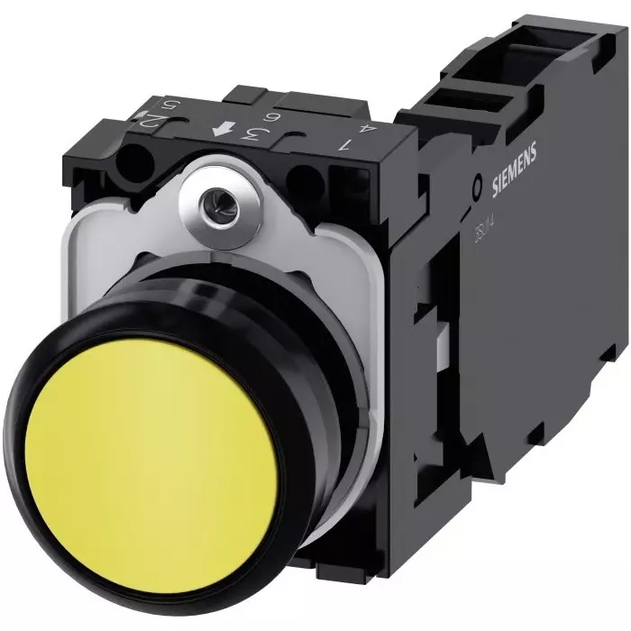 Siemens SIRIUS ACT 3SU11 Series Push Button, 22mm Cutout, SPDT, 3SU1100-0AB30-1FA0