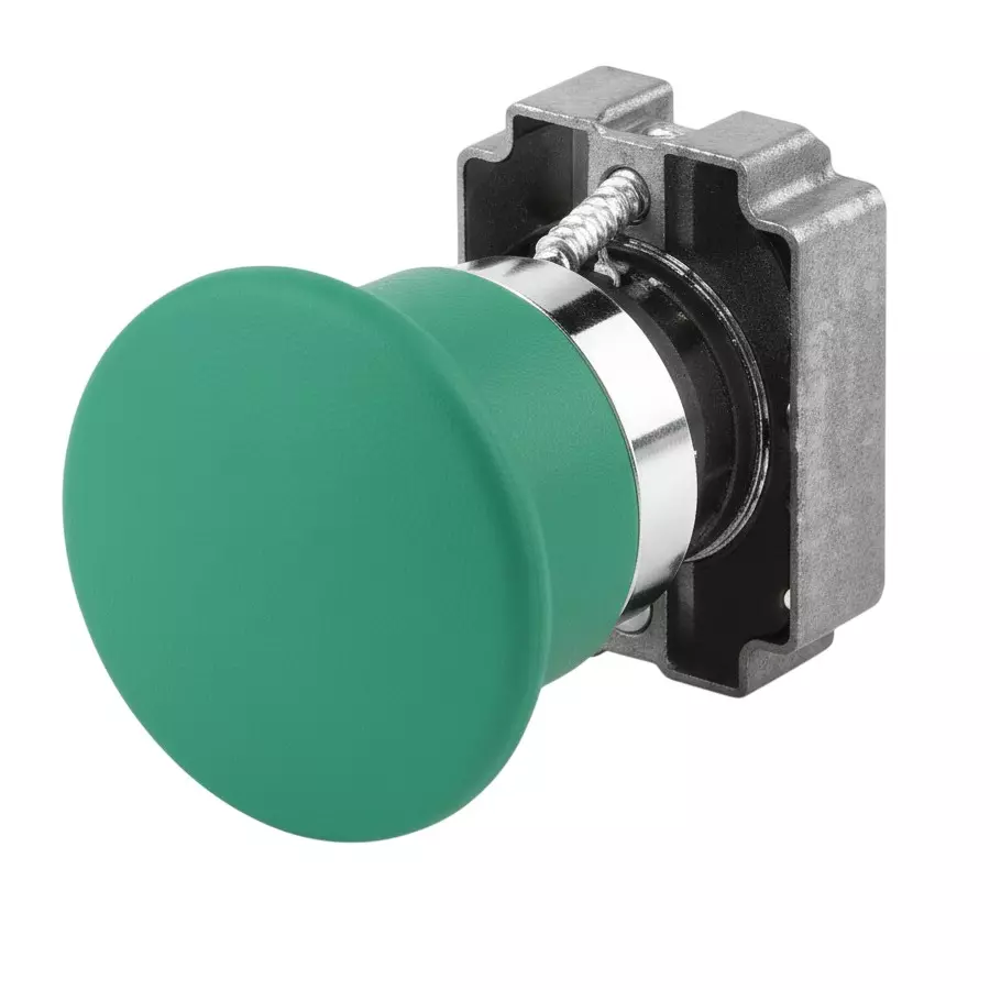 G-SENS Emergency Push Button 22.5 mm Round Green, GES5BC4C