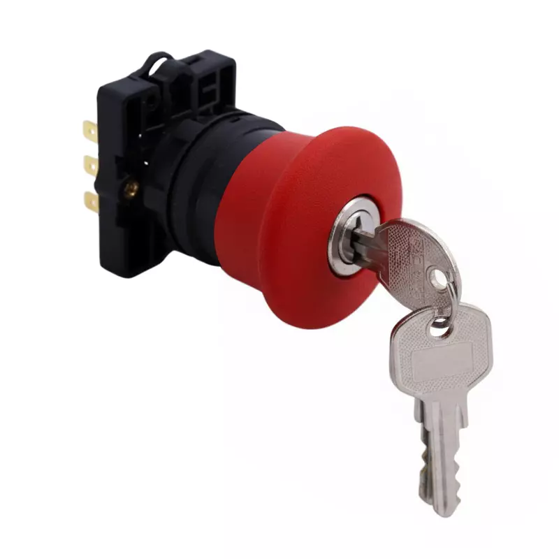 Kaycee Push Button Actuator Mushroom Head Plastic Red, KC2MKA1P