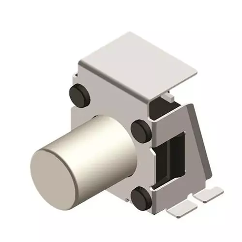 Diptronics Tactile Switch Non-Illuminated Solder Pad Termination 50 mA Round Actuator 12 V DC, TA3-4W3AK-V-T/R