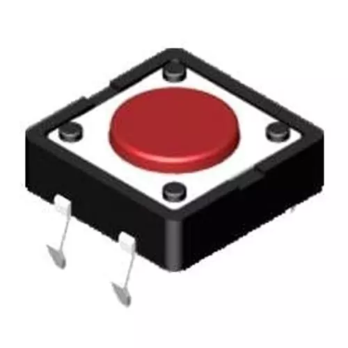 Diptronics Tactile Switch Non-Illuminated Snap In Termination 50 mA Round Actuator 12 V DC, DTS-25N-S-V