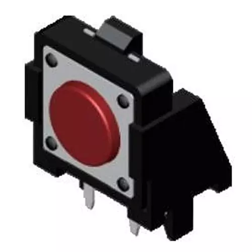 Diptronics Tactile Switch Non-Illuminated Solder Pin Termination 50 mA Round Actuator 12 V DC, DTSA-21R-V