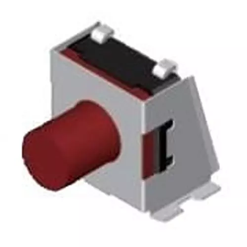 Diptronics Tactile Switch Non-Illuminated Solder Pad Termination 50 mA Round Actuator 12 V DC, TA-633N-V-T/R
