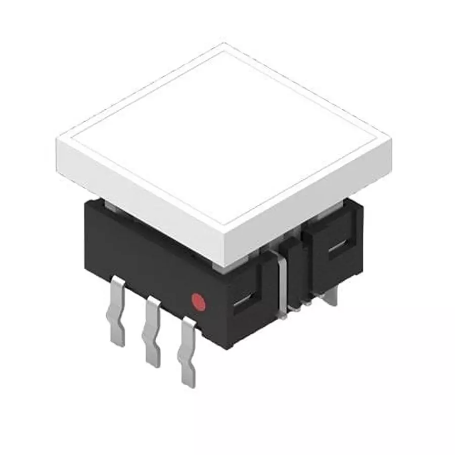 WURTH ELEKTRONIK Tactile Switch Illuminated Through Hole Termination 50 mA Square Actuator 12 V DC, 440VR67082622