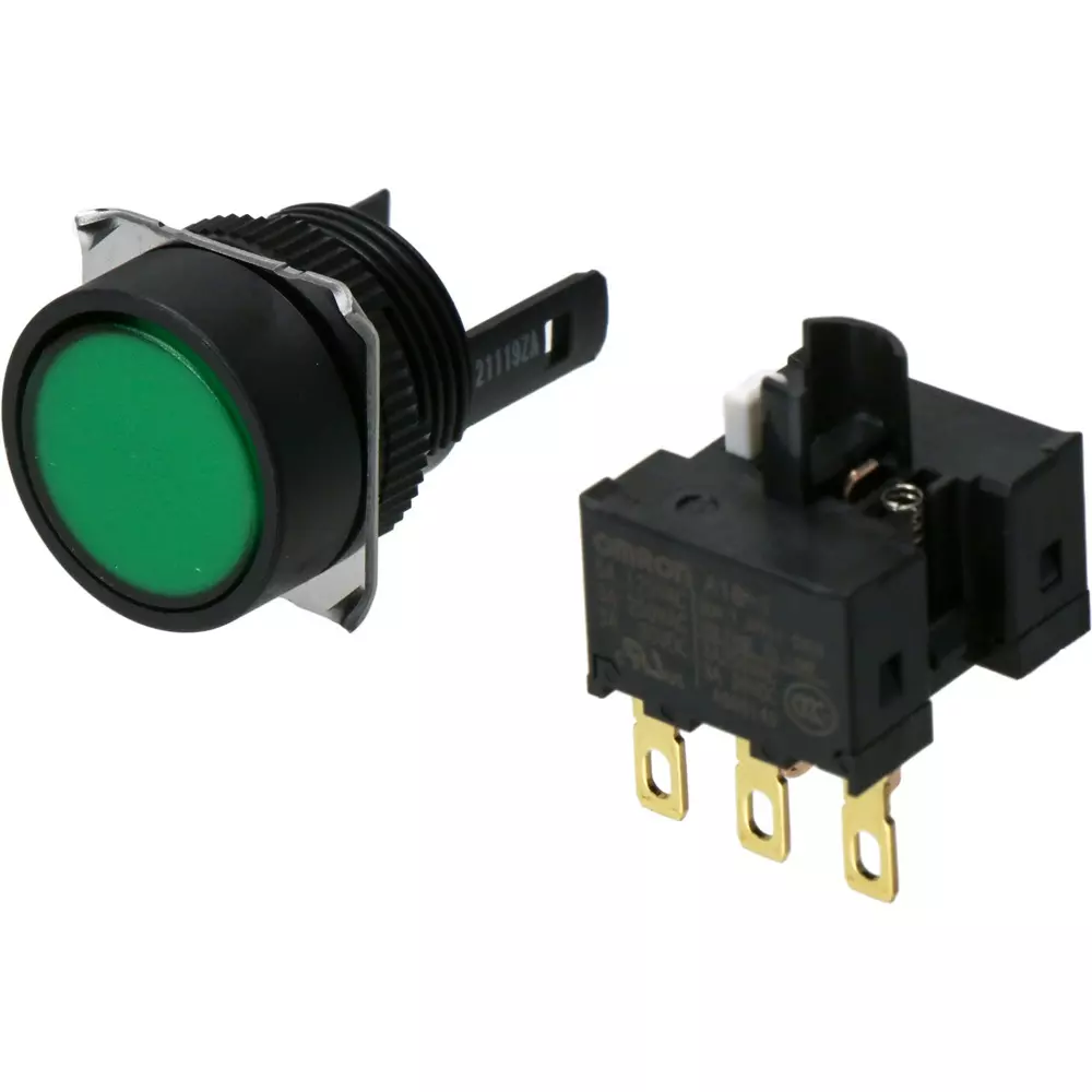 Omron Pushbutton Switch Momentary Operation Type 1C Contact, A16-TGM-1