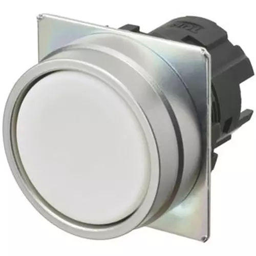 Omron Pushbutton Switch Momentary Round (Flat) White, A22NZ-MNM-NWA